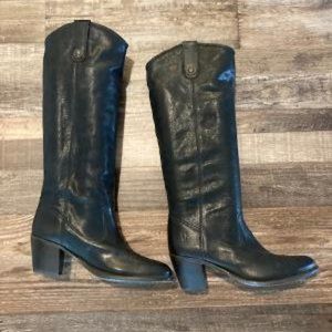 Frye Boots Black Button Boots